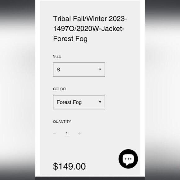 Tribal Denim Jean Jacket Stretch Sage Green Sz Small NWT - Picture 6 of 8